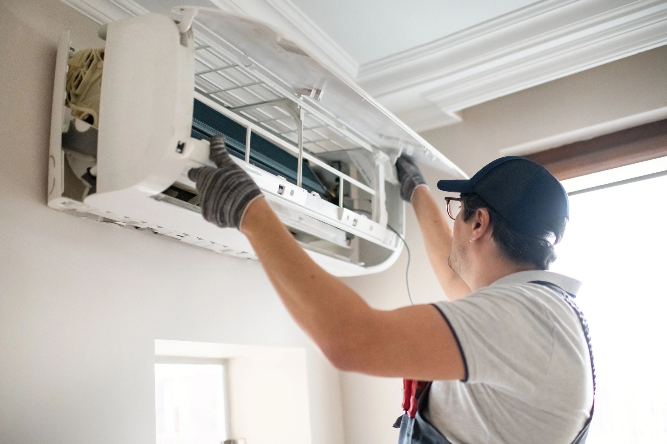 Professional HVAC Technician at Work